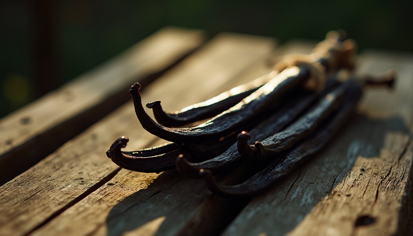 Cured Indonesian vanilla