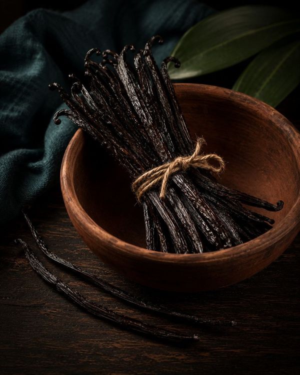 Premium slow-cured Indonesian Planifolia vanilla beans.